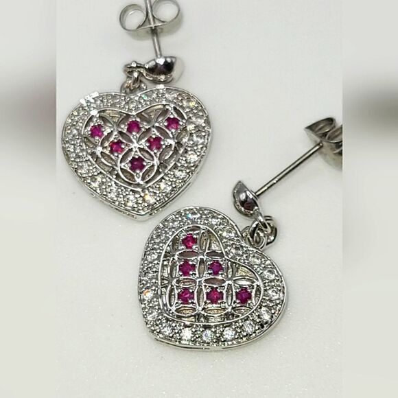 Danbury Mint Daughter matching jewelry set. 4 pieces. Inscribed, rubies - Picture 8 of 10